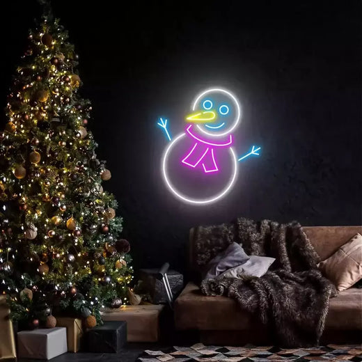 Árvore de Natal LED Neon Sign Light Decoração do floco de neve Luzes personalizadas Decoração de festa