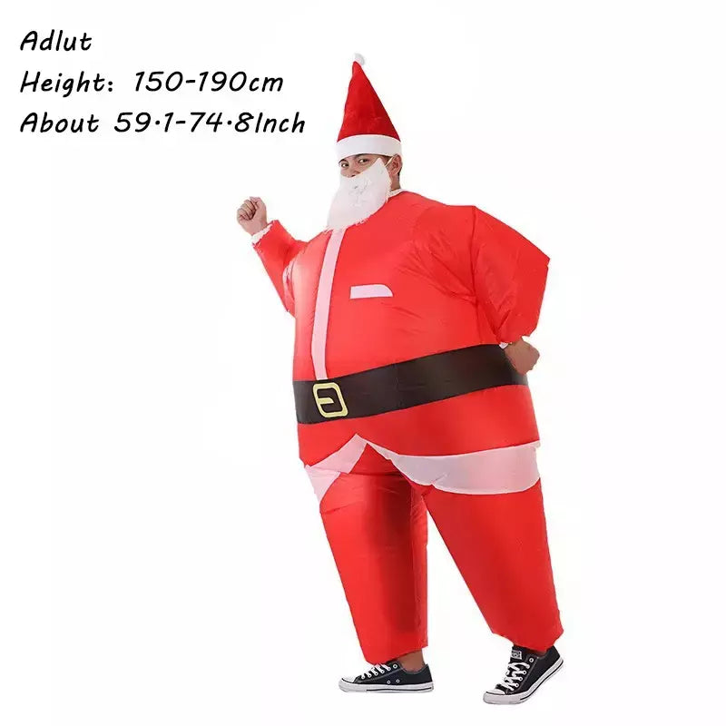 Natal engraçado trajes infláveis homem de gengibre papai noel elk boneco de neve árvore pinguim adulto criança halloween carnaval festa