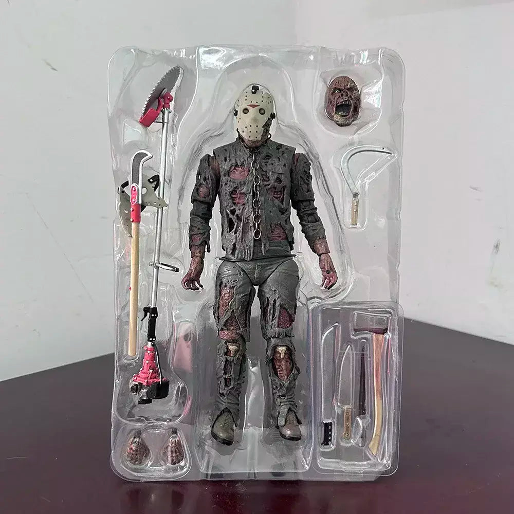 Neca sexta-feira jason a 13a figura novo sangue jason voorhees figura de ação parte vii horror halloween coleção brinquedo boneca presentes
