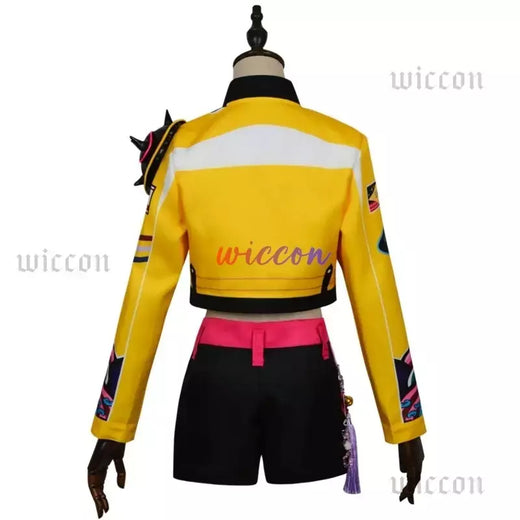 2025demon caçadores huntrix rumi cosplay kpop grupo palco cosplay padrão de impressão uniforme festa de halloween roupa sexy para mulher