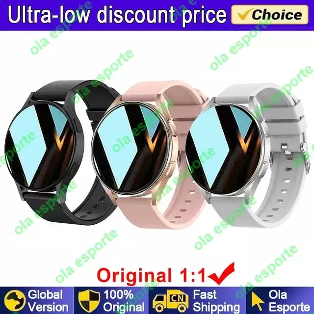 Samsung-Galaxy Smartwatch para homens e mulheres, monitoramento de saúde AMOLED, relógio impermeável, assistente de voz, chamada Bluetooth, relógio inteligente, 2022