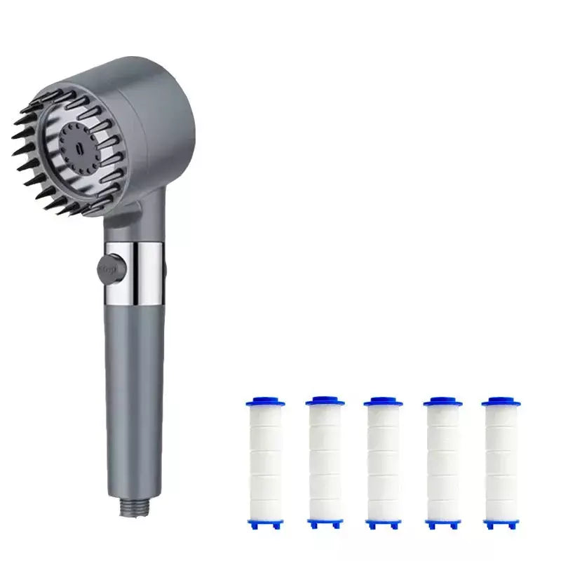 Quatro modos cabeça de filtro de chuveiro massagem chuveiro repleto para botões de chuveiro acessórios do banheiro cabeças chuveiros peças fixação casa