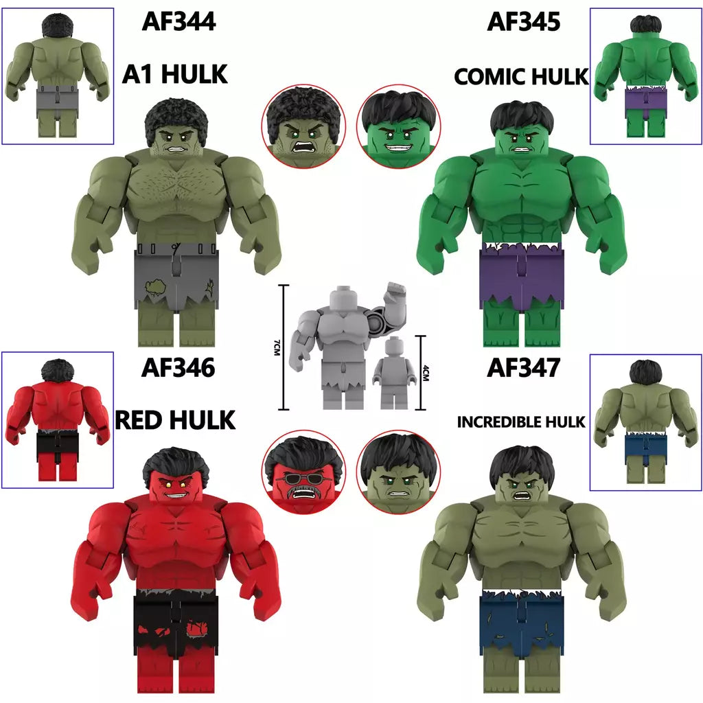 2025 novo filme de venda quente hulk herói personagem bloco de construção brinquedo clássico ação personagem bloco de construção brinquedo presente jogo de mesa