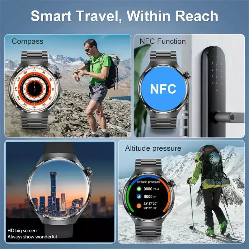 Xiaomi relógio inteligente masculino ms. nfc gps 360*360 1.52amoled hd screentracker bússola bluetoothcall ip68 esporte freqüência cardíaca smartwatch