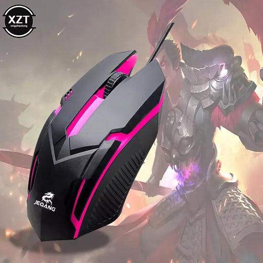 Usb com fio mini mouse para jogos 1000 dpi óptico 3 botões rgb usb com fio mouse para pc desktop computador portátil gamer