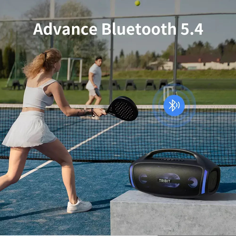 TRIBIT StormBox Blast 2 - Caixa de som Bluetooth potente, 200 W de potência com subwoofer, caixa de som grande, à prova d'água IP67, 30 h de reprodução, controle por aplicativo, LED RGB, para karaokê de festa
