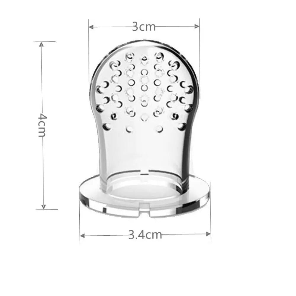 Baby Fruit Food Silicone Bite Bag, Moedor de Suplemento Alimentar, Anti-asfixia, Tampa contra poeira, Limpar sem ângulo morto