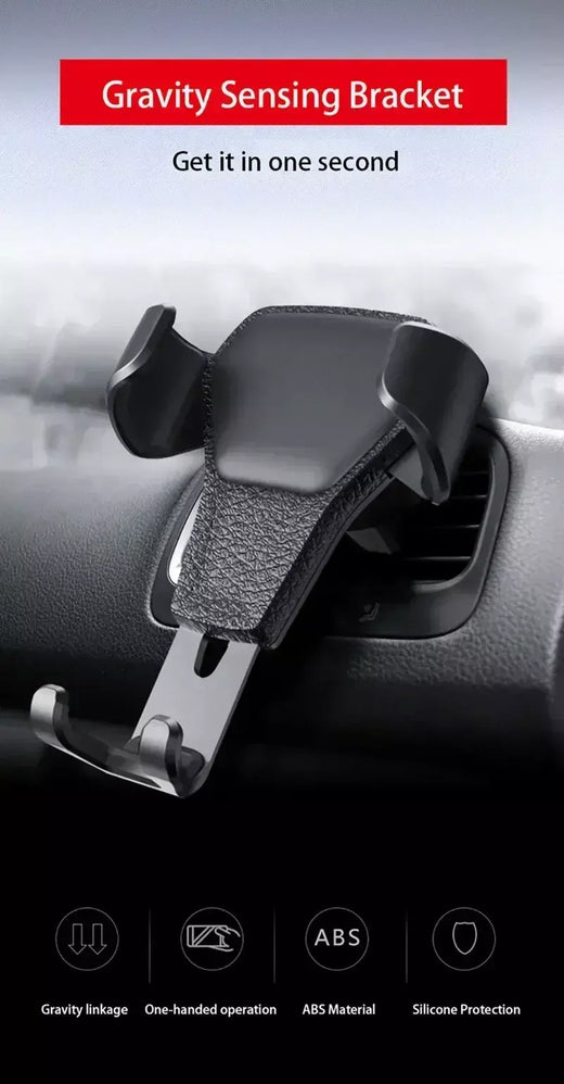 Suporte de telefone para carro por gravidade, clipe de ventilação de ar, suporte para celular móvel, smartphone, gps, suporte para carro para iphone, samsung, xiaomi