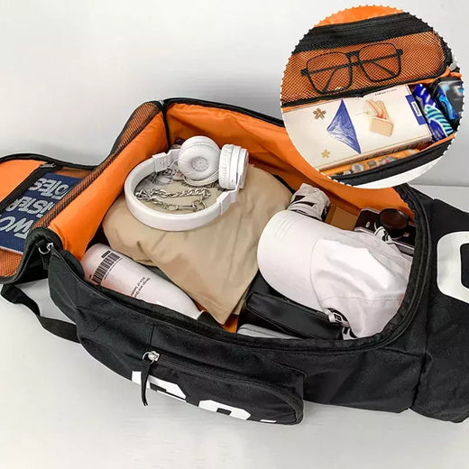Saco de ginástica esporte impermeável para homens, mochila de viagem grande, skate para ombro, treino crossbody, laptop, seco, molhado, mochilas escolares