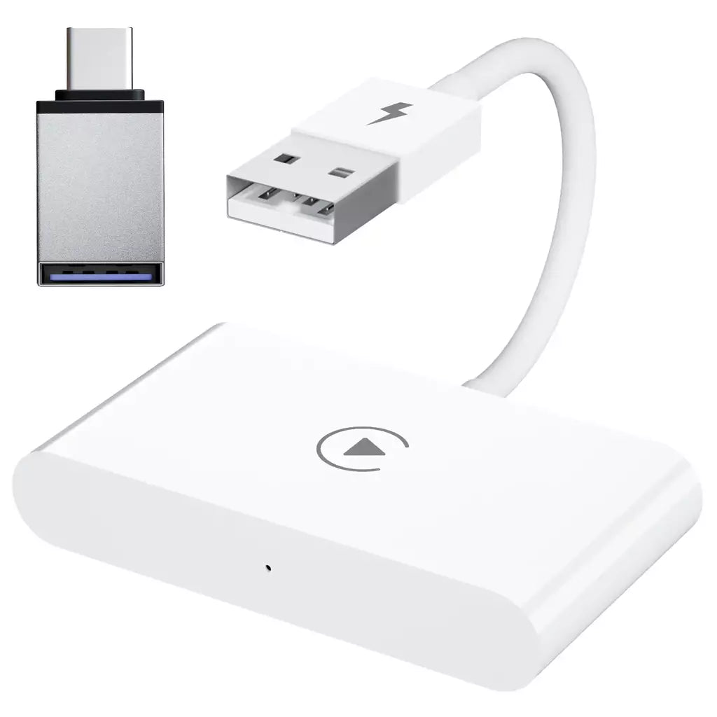 Adaptador sem fio Carplay com Youtube/Netflix/Tiktok, dongle USB Carplay sem fio para Carplay com fio de fábrica para Wireless