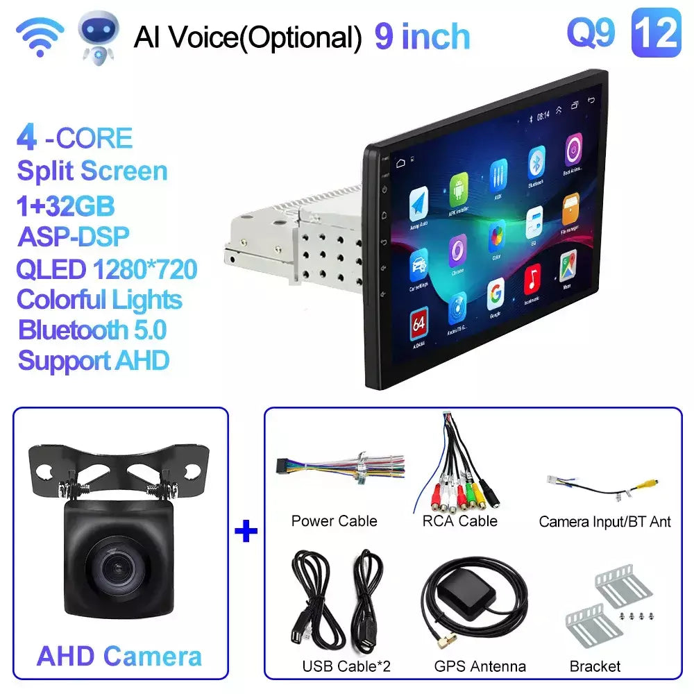 Caixi 7 ''9'' 10 ''8 núcleo android 1din multimídia carro carplay navegação universal gps 1 unidade central din rádio automático áudio estéreo dvd