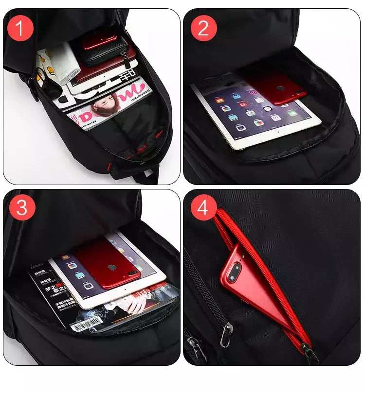 Mochila Oxford Business impermeável para homens e mulheres, bolsa para computador, mochila de viagem casual, mochila escolar luminosa, nova
