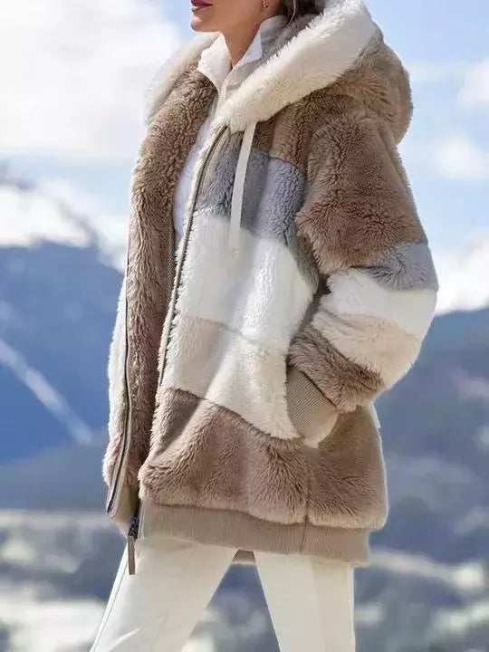 Casaco de capuz extragrande feminino com bolsos macios, streetwear quente, casaco solto, Lady Outerwear, outono, inverno, novo, 2023