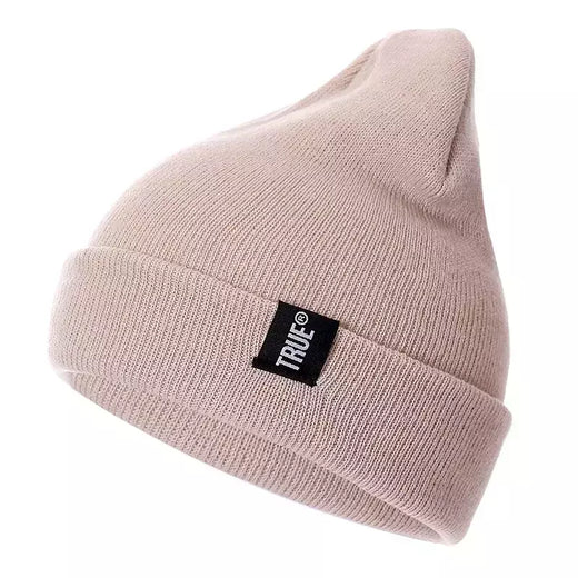 Gorros de malha unissex casual, chapéu monocromático, skullies hip-hop, boné, moda, True Letter, 10 cores, homens, mulheres, inverno