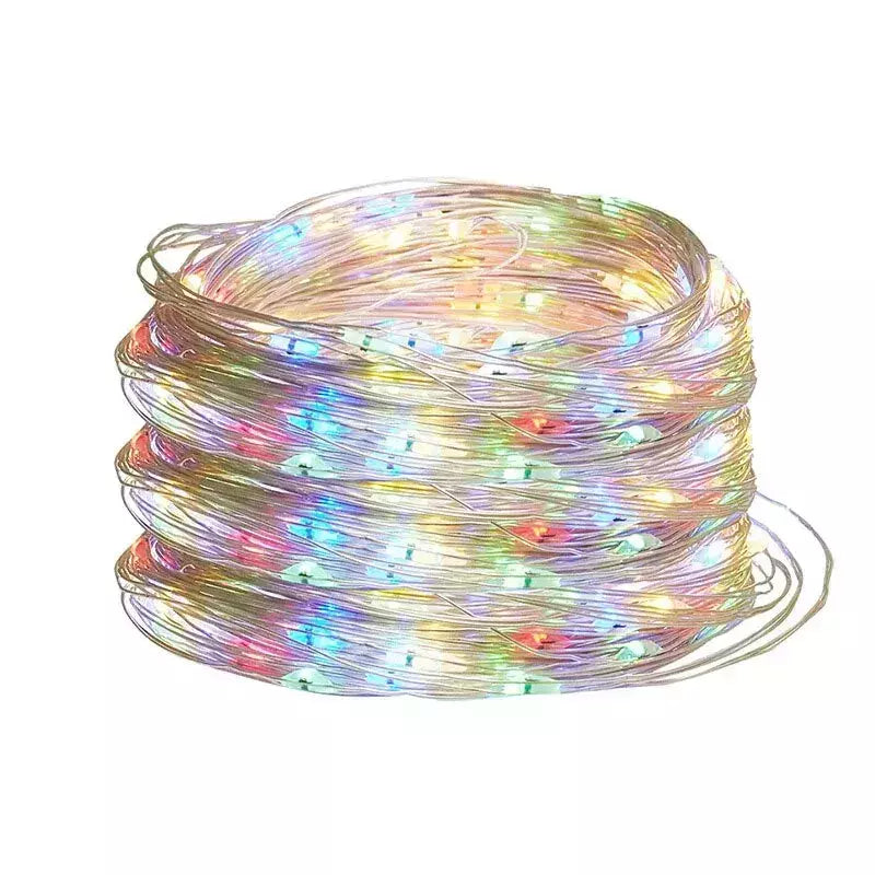 Impermeável USB LED String Lights, Silver Wire, Guirlanda, Luzes de fadas, Natal, Casamento, Feriado, Decoração do partido, 5m