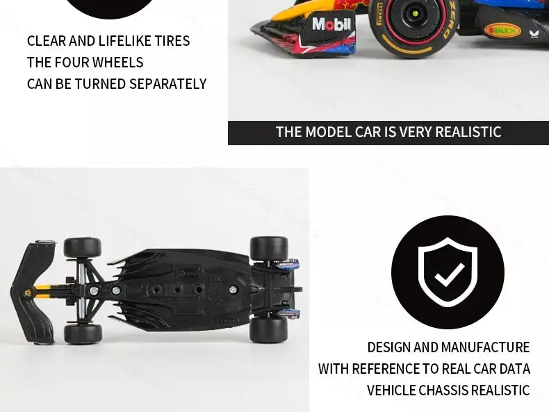 Bburago 1:43 Redbull 2023 RB19 Austin Miami Las Vegas GP # 1 # 11 F1 Racing Formula Car Simulação Estática Diecast Alloy Model Car