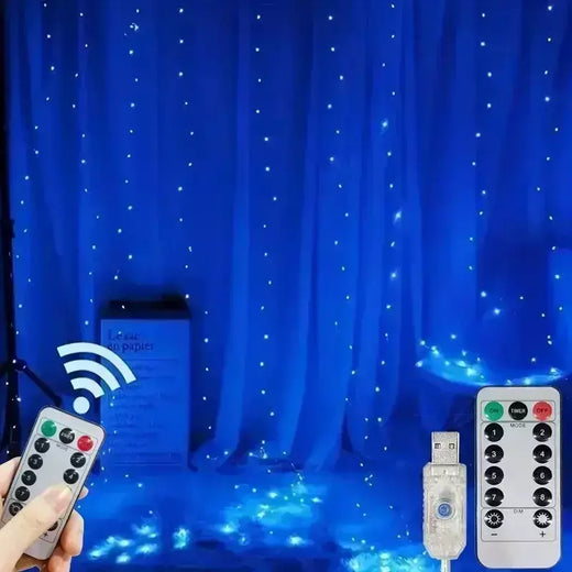 LED USB Curtain String Fairy Lights, Guirlanda de Natal, Remoto para Festa, Jardim, Casa, Decoração de Casamento, Ano Novo, 8 Modos, 6 m, 3m, 2025