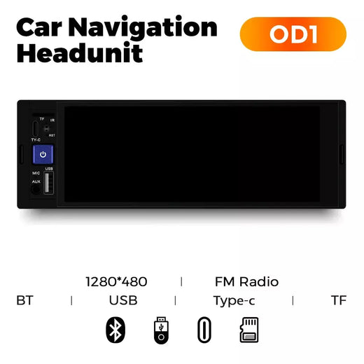 Mekede 6.86 ''1din com fio sem fio carplay android auto mp5 rádio do carro reprodutor multimídia bt fm espelho link áudio estéreo do carro