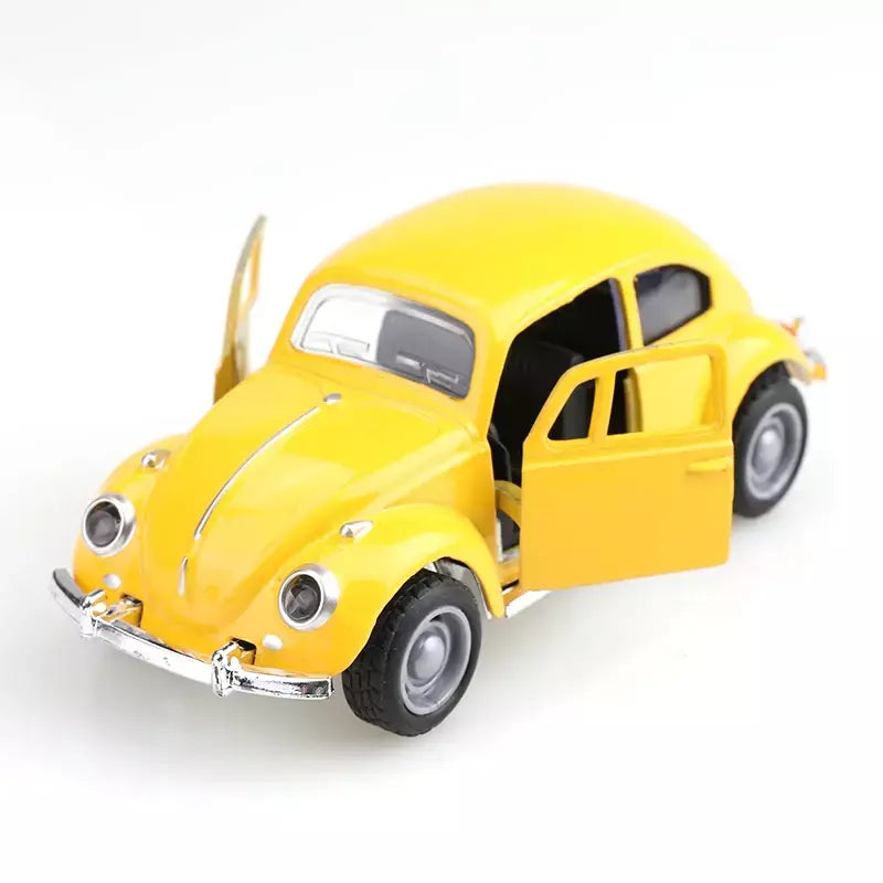 (Ensacado) 1:8 besouro clássico fofo, modelo de carro de liga, veículo simulado, carro de liga infantil, modelo de brinquedo de menino, enfeites de carro