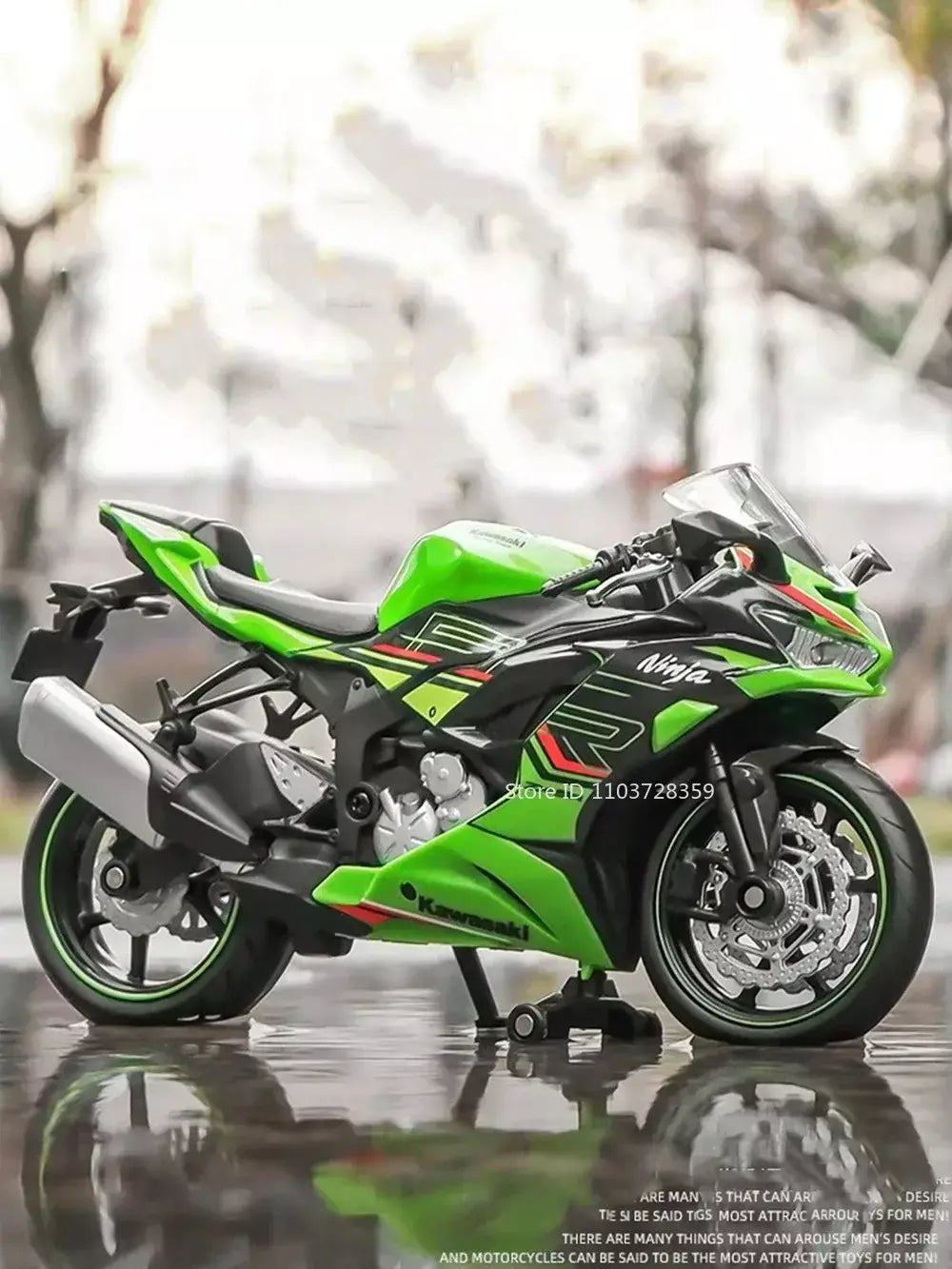 1:12 sportster modelo de brinquedo motocicletas liga diecast nijia ZX-6R motos som luz absorção choque pneus borracha crianças presente