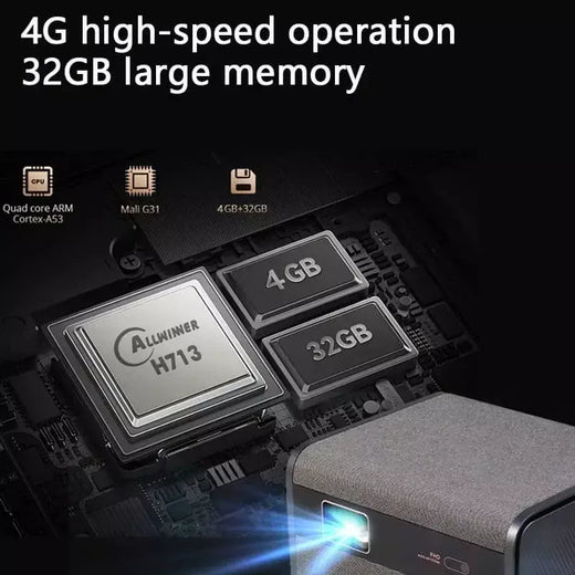Projetor LED Huaweishi-J10, 1920x1080P, foco automático, 4K, vídeo HD, telefone celular externo, Android Smart Home Theater, novo