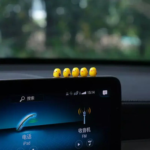 5 pçs bonito mini patos decoração interior do carro espelho retrovisor automático painel ornamentos para mulher homem presente acessórios do carro