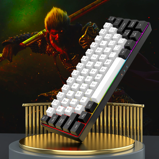 RGB Backlight Wired Mini Teclado Gaming, Ultra Compacto, Impermeável, Pequeno Compacto, 61 Teclas, Fit para PC, Mac Gamers, 60%