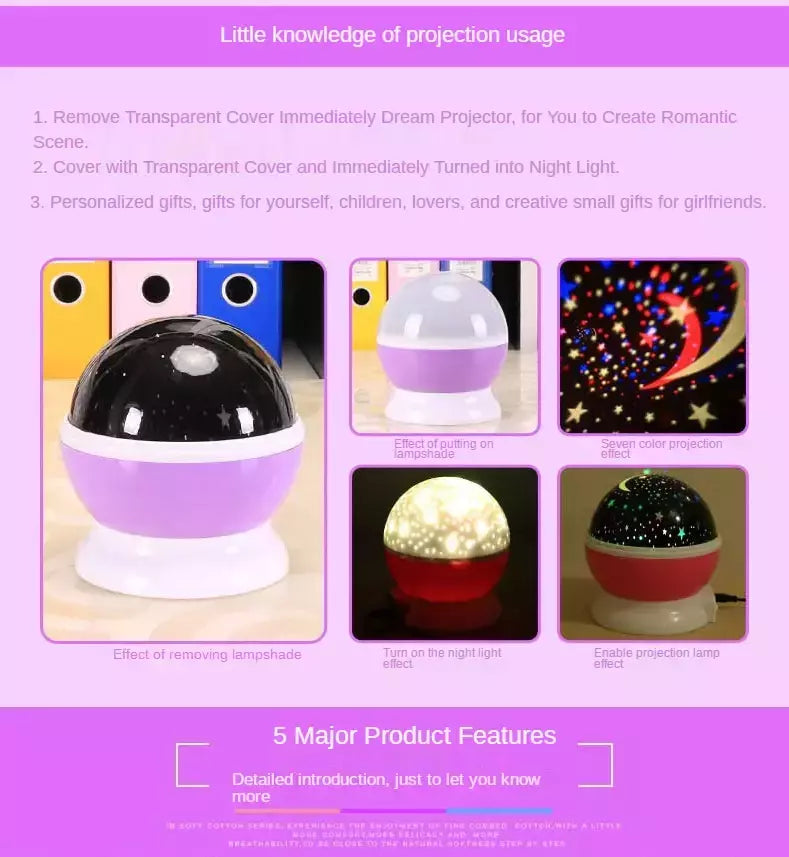 LED Rotating Night Light Projector, Céu Estrelado, Star Master, Crianças, Crianças, Sono, Romântico, USB, Lâmpada, Presentes para Criança