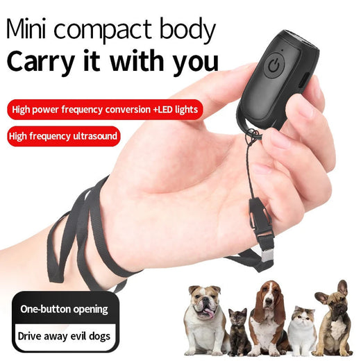 Mini repelente eletrônico para cães, repelente ultrassônico para cães com led eficaz para cães, dispositivo de treinamento anti-latidos