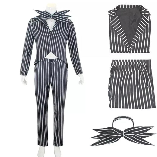 Anime jack skellington cosplay traje para adulto o pesadelo antes do natal jack uniforme roupas terno trajes de halloween
