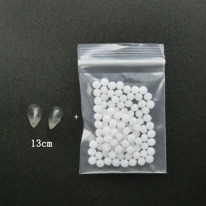 1 par de dentes de vampiro para halloween, presas para dentaduras, adereços para festa, fantasia diy, adereços para cosplay, dentes falsos, presas de resina com cola sólida
