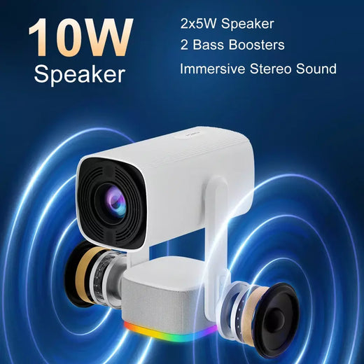 Salange 4K Projetor K2 Smart Android 11.0 Bateria embutida Alto-falante Bluetooth WIFI Foco automático Correção Keystone Estilo livre para Samsung iPhone Android Celular Viagem Projetor de filmes ao ar livre