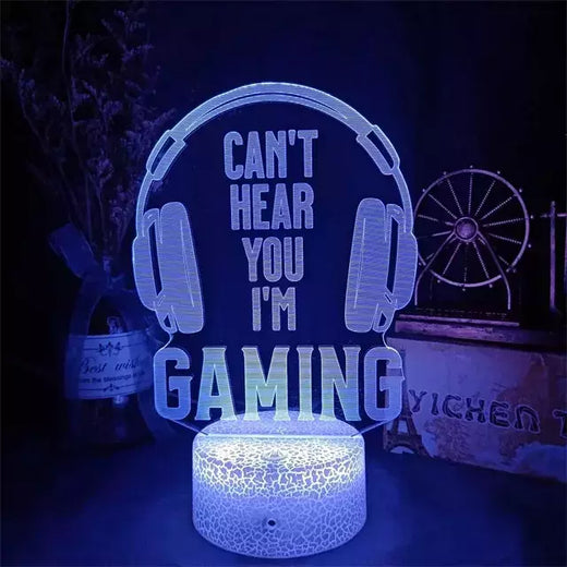 3D LED Gaming Setup Lamp, USB Powered, Bedroom Night Lights das crianças, Iluminação interior, Iluminação Presentes, Sala de jogos