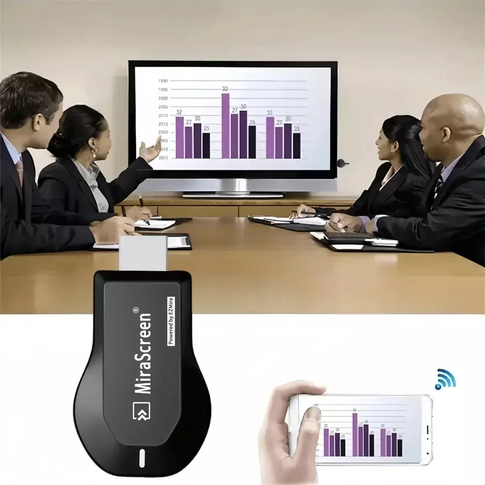 Transmissor de áudio e vídeo compatível com hdmi, espelhamento de tela, sem fio, 1080p, wi-fi, adaptador dongle para telefone, pc, tv, projetor
