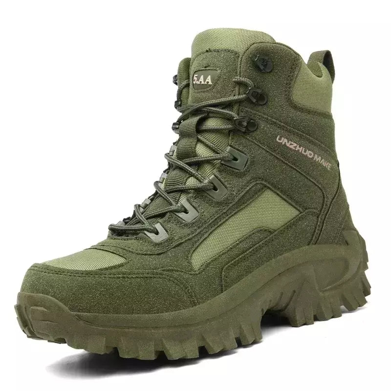 Botas táticas impermeáveis masculinas, Combat Ankle Boot, Sapatos de segurança de trabalho, Trekking, Preto, Trekking, Tamanho grande