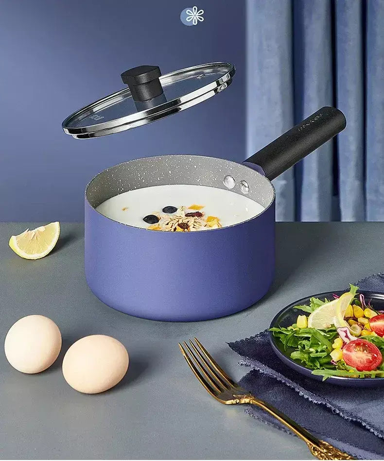 CoOKER KING 16 CM Pote de Leite Panela de Revestimento de Pedra Médica Cozinha Doméstica Macarrão Instantâneo Panela de Ensopado Fervente Panela de Congee em Estoque