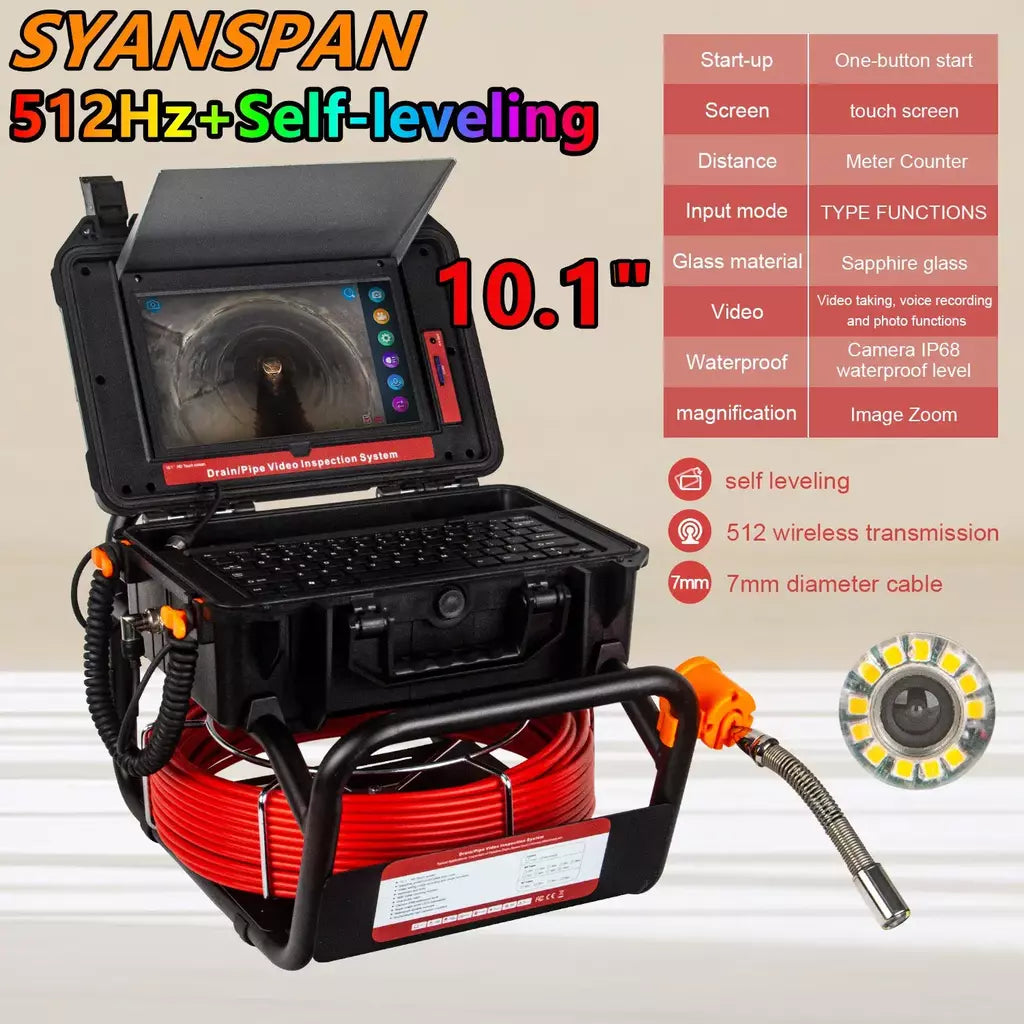 512Hz Transmissor Sonde para Pipeline Localização Endoscópio Imagem Auto-Nivelamento DVR,SYANSPAN 23mm Drain Pipe Inspection Camera IP68