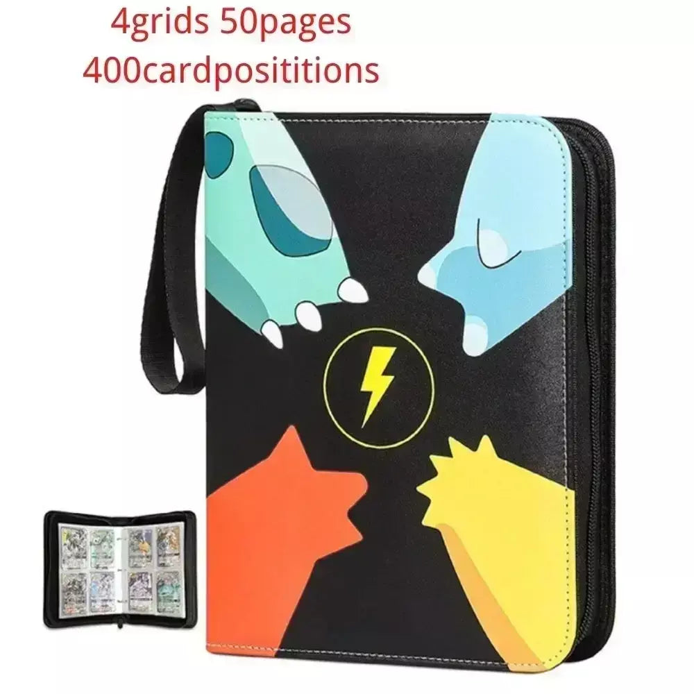 *** Venda quente anime 400 pçs cartão fichário photocard plutônio zíper álbum de fotos titular carte crianças brinquedos coleção pasta cartas cartões