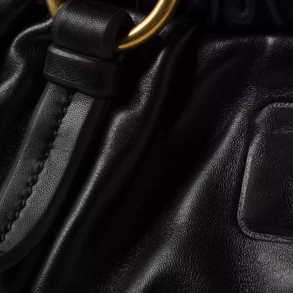 Nappa Leather Retro Shoulder Bag, primeira camada de couro axila, pingente requintado, letra logotipo