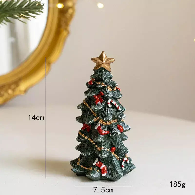 Miniatura Natal Fada Jardim Ornamentos, Decorações Dollhouse, Luzes Vila Pessoas Figuras, Papai Noel Itens, Estatuetas