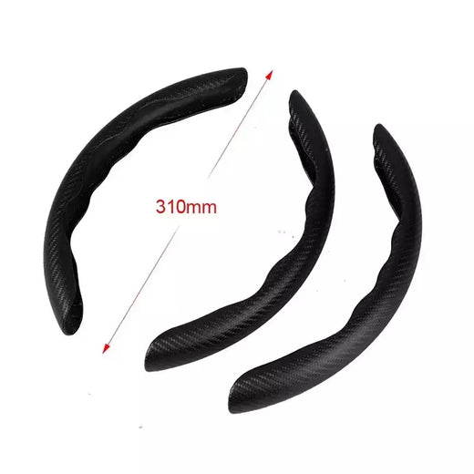 3 pçs de fibra de carbono universal volante do carro reforço capa antiderrapante acessórios de decoração interior automóvel para auto deco