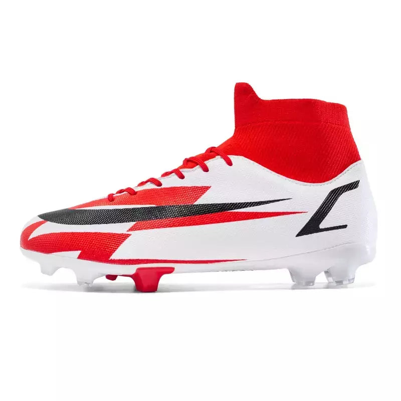 Botas de futebol de alta qualidade para crianças sapatos de tornozelo alto sapatos de futebol de grama sapatos de futebol de alta qualidade fg/tf