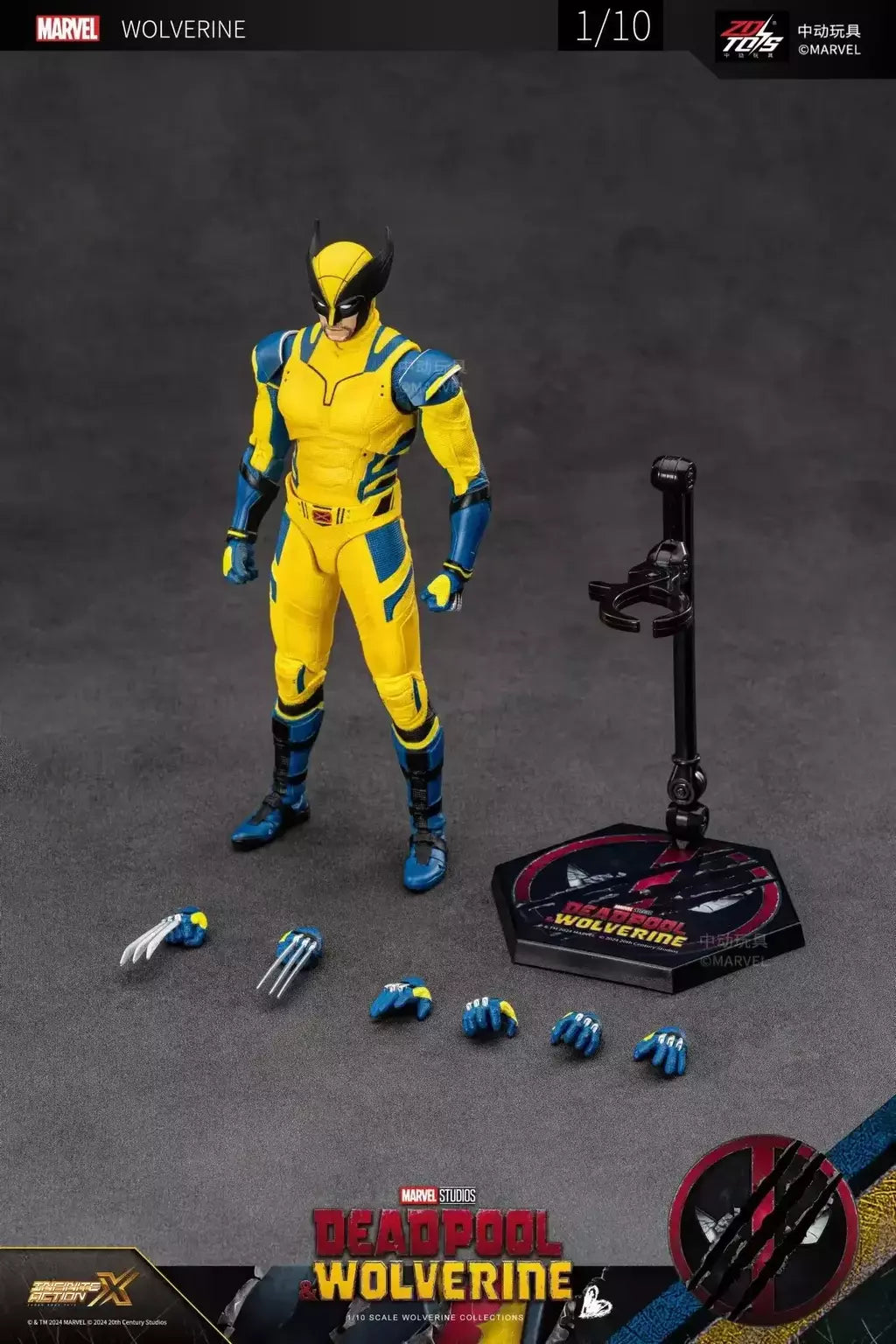 ZD Toys Deadpool & Wolverine Figuras de ação Deadpool Caixa Wolverine Coleção Figuras de ação para adultos Brinquedo infantil