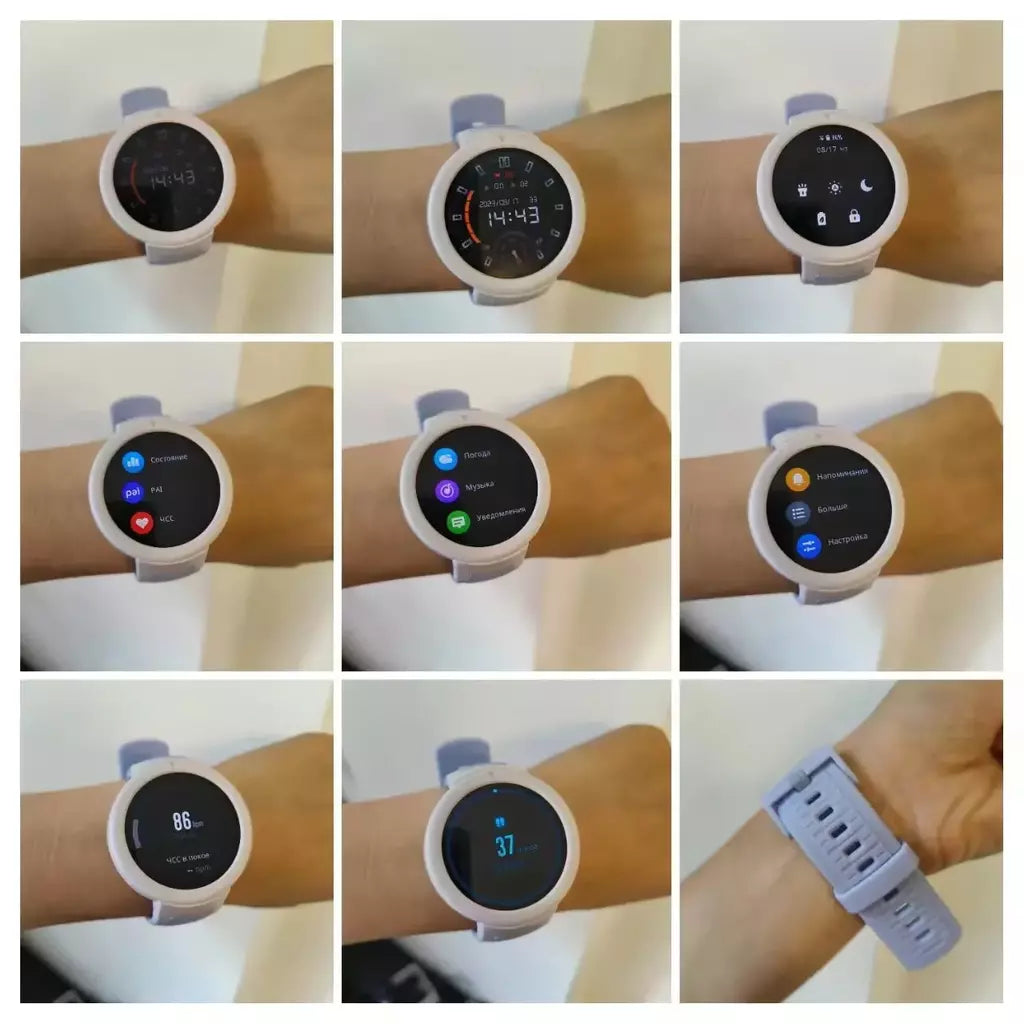 Amazfit-Relógio Inteligente Verge Lite, Versão Global, Tela AMOLED, GPS, IP68 Impermeável, Instrução 24 Horas, 98New No Original box