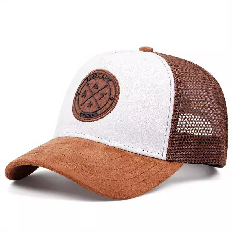 Unisex ENJOY LIFE Letter Patch Baseball Caps, Chapéu do camionista para homens e mulheres, venda quente