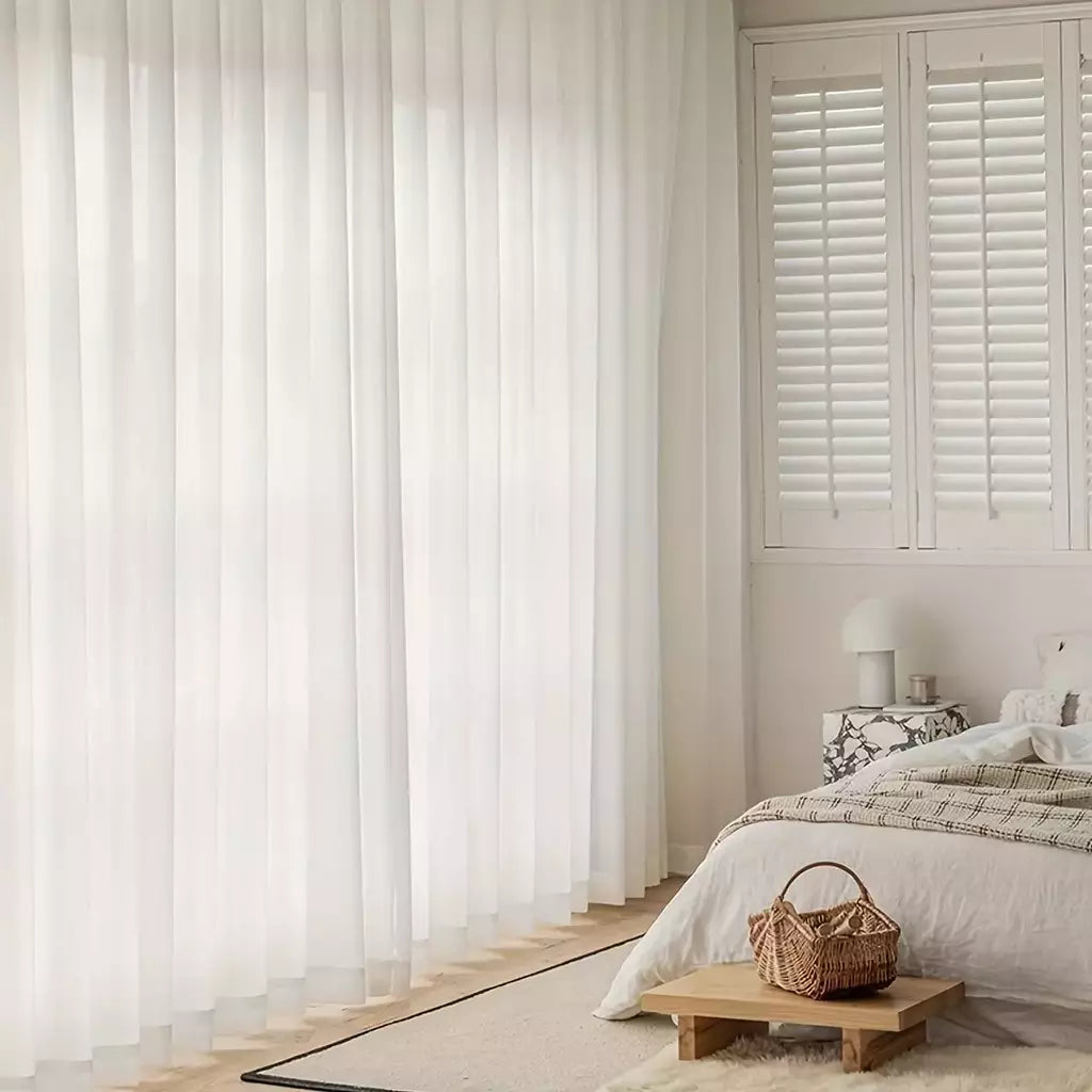 Opaco Branco Privacidade Cortinas transparentes, translúcidas Cortinas, Cortinas filtradas, Quarto, Sala, 1 Peça