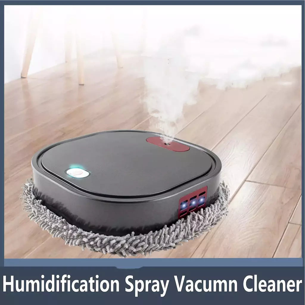 Robô de esfregão inteligente recarregável, 3 em 1, Varredura molhada seca, Aspirador Mop, Spray Cleaner, Casa