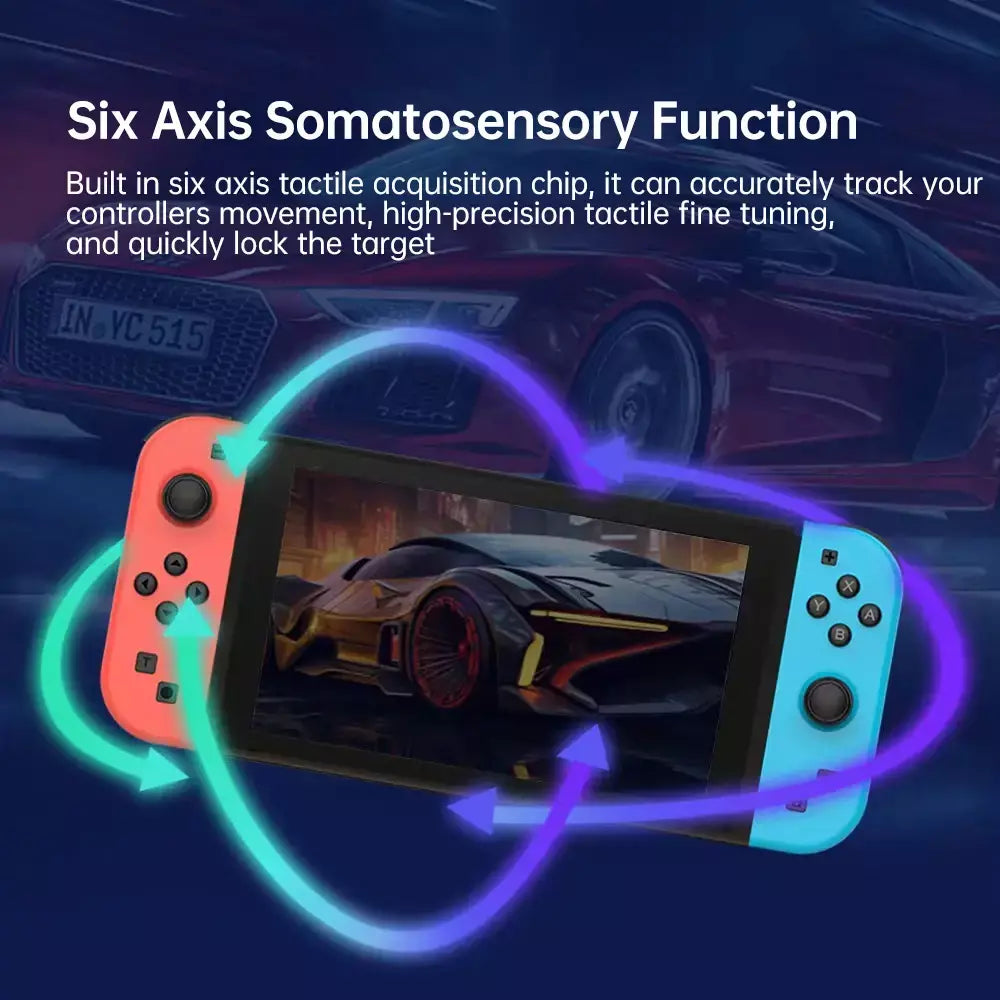 Joy pad joycons gamepad para nintendo switch joystick bluetooth controlador de jogo sem fio joystick com consoles de videogame cubo