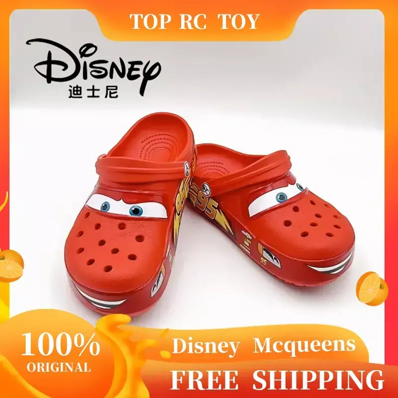 Disney mcqueens pixar dos desenhos animados sólido à prova dwaterproof água chinelos ao ar livre sandálias de areia casual respirável tornozelo-envoltório eva sapatos adultos presentes