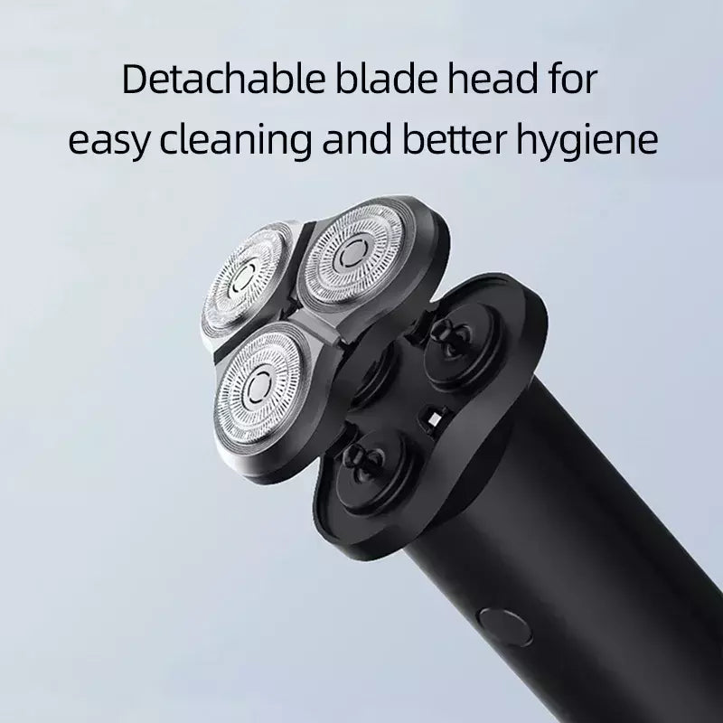 Xiaomi-Mijia S300 barbeador elétrico, lâmina de barbear masculina, aparador de barba masculino, recarregável, IPX7, impermeável, lâmina tripla